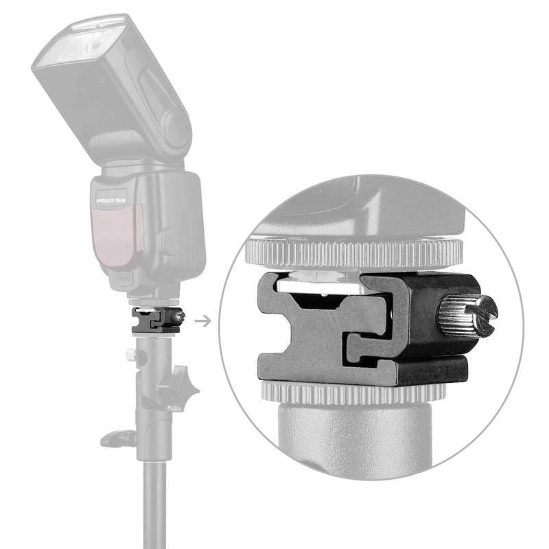 Chromlives Cold Shoe Mount Hot Shoe Mount Adapter 1/4'' Hot Shoe Flash Shoe Mount for DSLR Camera Flash Shoe Mount, Combo 4 Pack - Image 3
